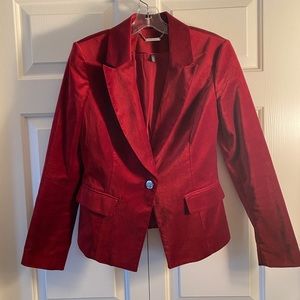 Red velvet jacket